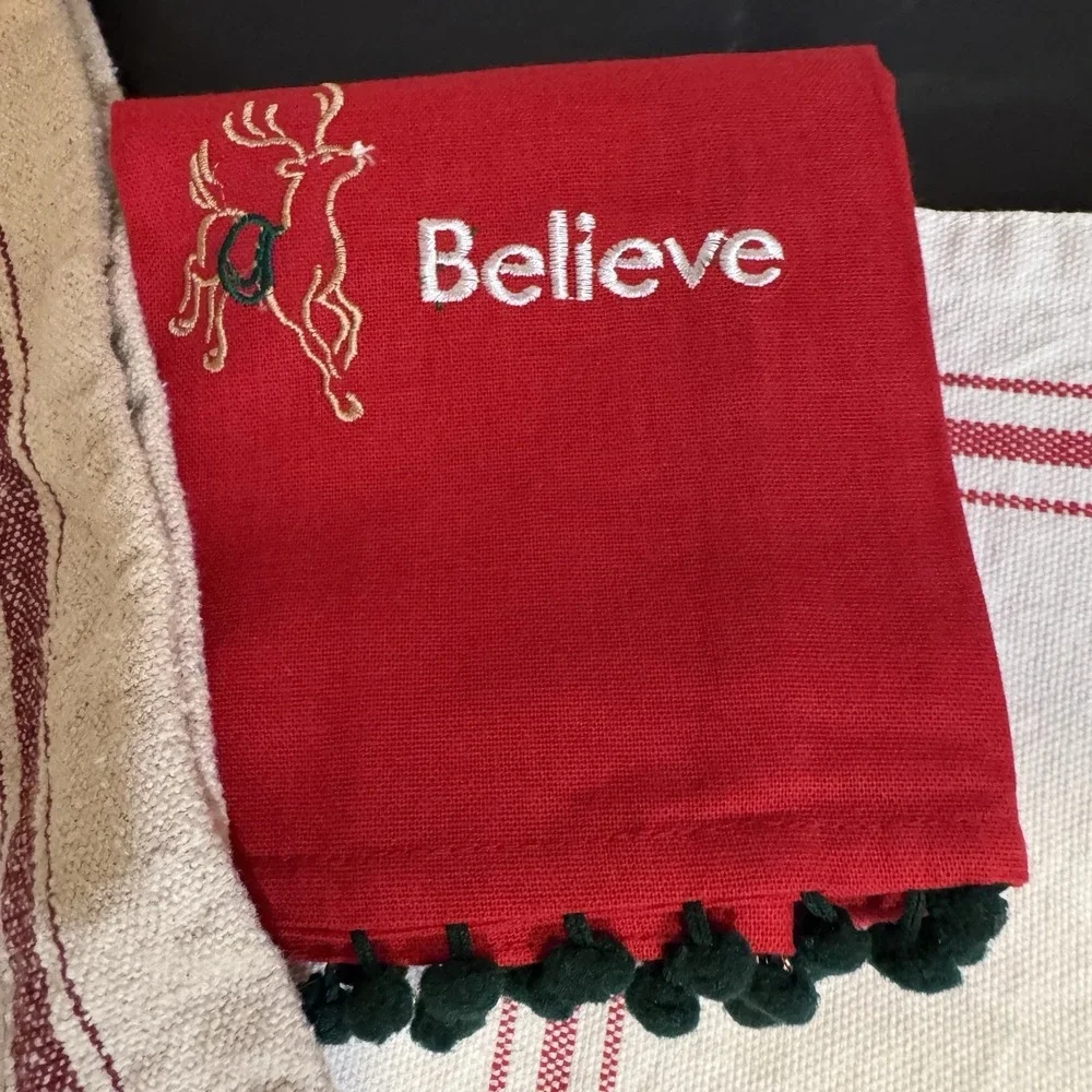 Lot of‎ 7 Kitchen Tea Towels Runner Hand Towel Place Mat CHRISTMAS Holiday